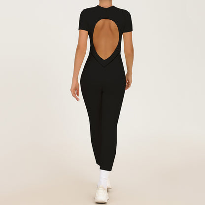 Helen – Combinaison Sport Ajustée à Manches Courtes