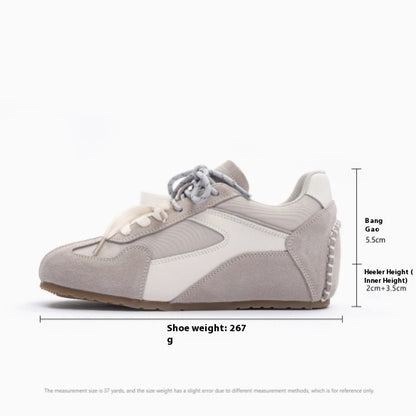 Alison – Chaussures d'Entraînement Allemandes Retro avec Talons Cachés en Cuir Vegan Printemps 2025