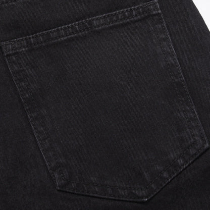 Karen – Jean Évasé Contrasté à Taille Haute et Coupe Droite