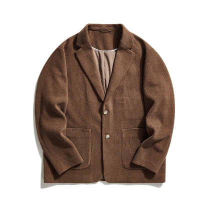 Joshua – Veste de costume à rayures texturées, décontractée et simple