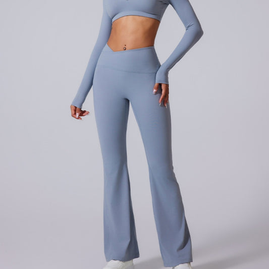 Phoebe – Pantalon de Yoga à Taille Haute et Texture Brossée