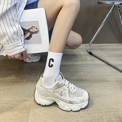 Amanda – Chaussures à Semelles Compensées en Maille pour l'Été