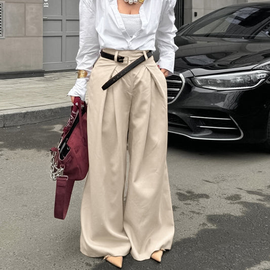 Julia – Pantalon Décontracté Taille Haute