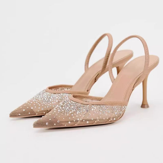 Hayley – Talons Hauts en Maille Brillante