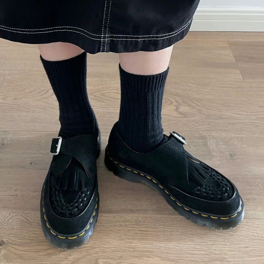 Nicola – Chaussures à Franges en Cuir Végan Style Rétro
