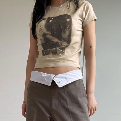 Andrea – T-shirt Slim à Graffiti