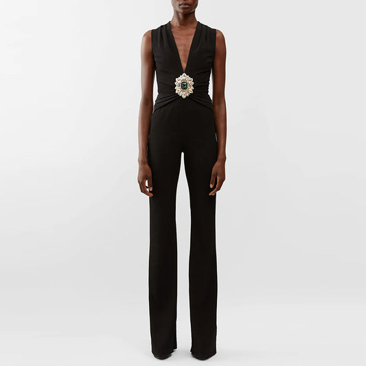 Jane – Combinaison sans manches avec perles et strass