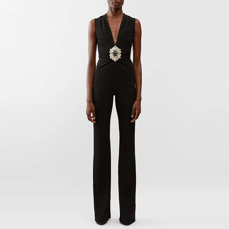 Jane – Combinaison sans manches avec perles et strass