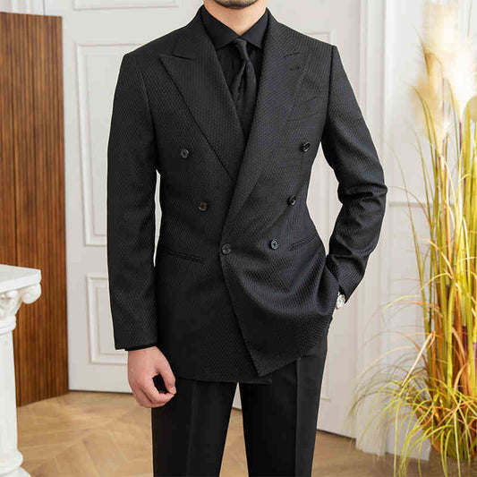 Ralph – Costume à carreaux noir pour hommes