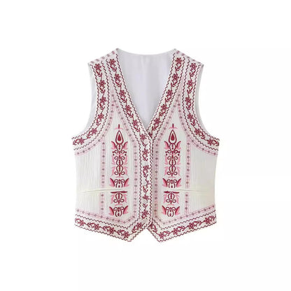 Melanie – Veste Brodée en Polyester pour Femme