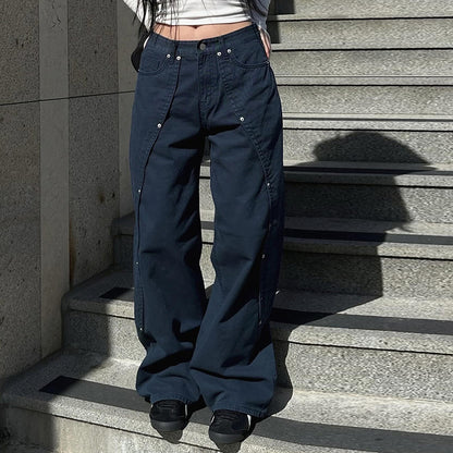 Amanda – Jeans Droits Amples Irréguliers