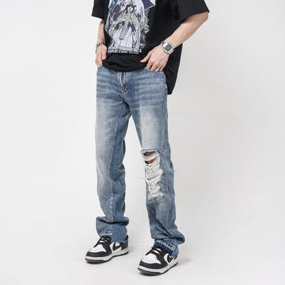 Geoff – Jeans Droits et Amples avec Trous
