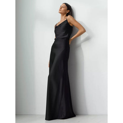 Katie – Jupe Sirène Taille Haute en Satin
