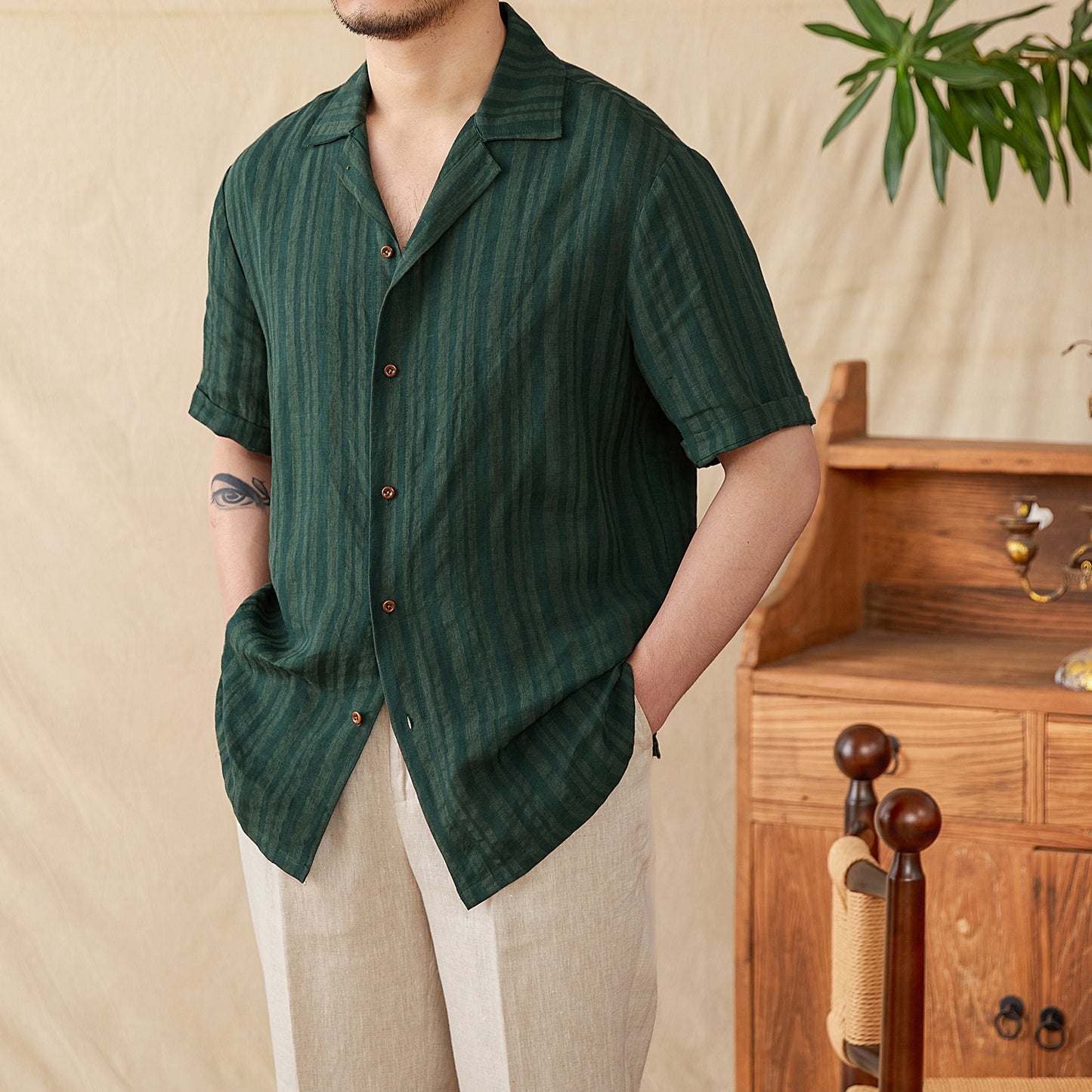 Doug – Chemise Légère Vintage Élégante Décontractée