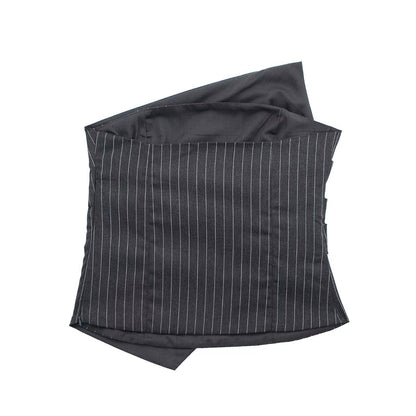 Sandra – Corset Plissé à Rayures Diagonales