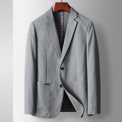 Colin – Manteau fin en couleur unie sans repassage