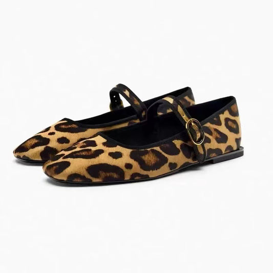 Jennifer – Chaussures Mary Jane à Imprimé Léopard