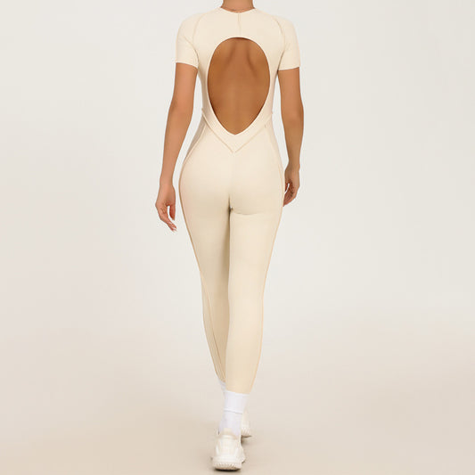 Helen – Combinaison Sport Ajustée à Manches Courtes