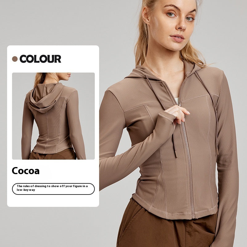Mary – Manteau de Yoga à Manches Longues Coupe Slim