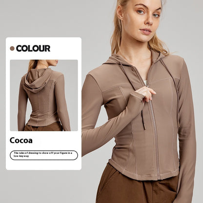 Mary – Manteau de Yoga à Manches Longues Coupe Slim
