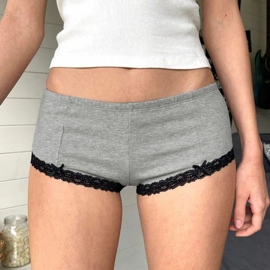 Wendy – Short en Dentelle avec Nœud Décontracté