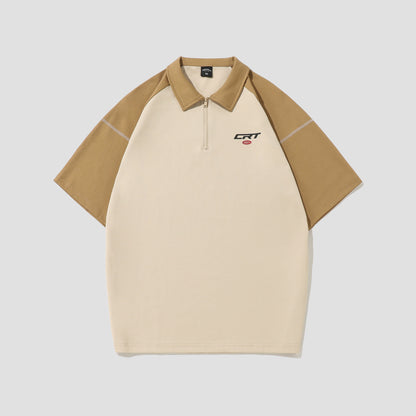 Dale – Polo Zippé Contrasté à Manches Courtes pour Homme