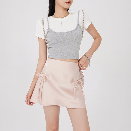 Brenda – Jupe Bandage avec Nœud pour Femme