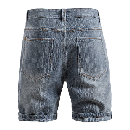 Carl – Shorts en Denim à Motif Ciel Étoilé pour Hommes