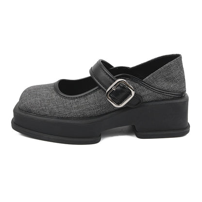 Gillian – Chaussures Mary Jane à Talon Épais Style Britannique