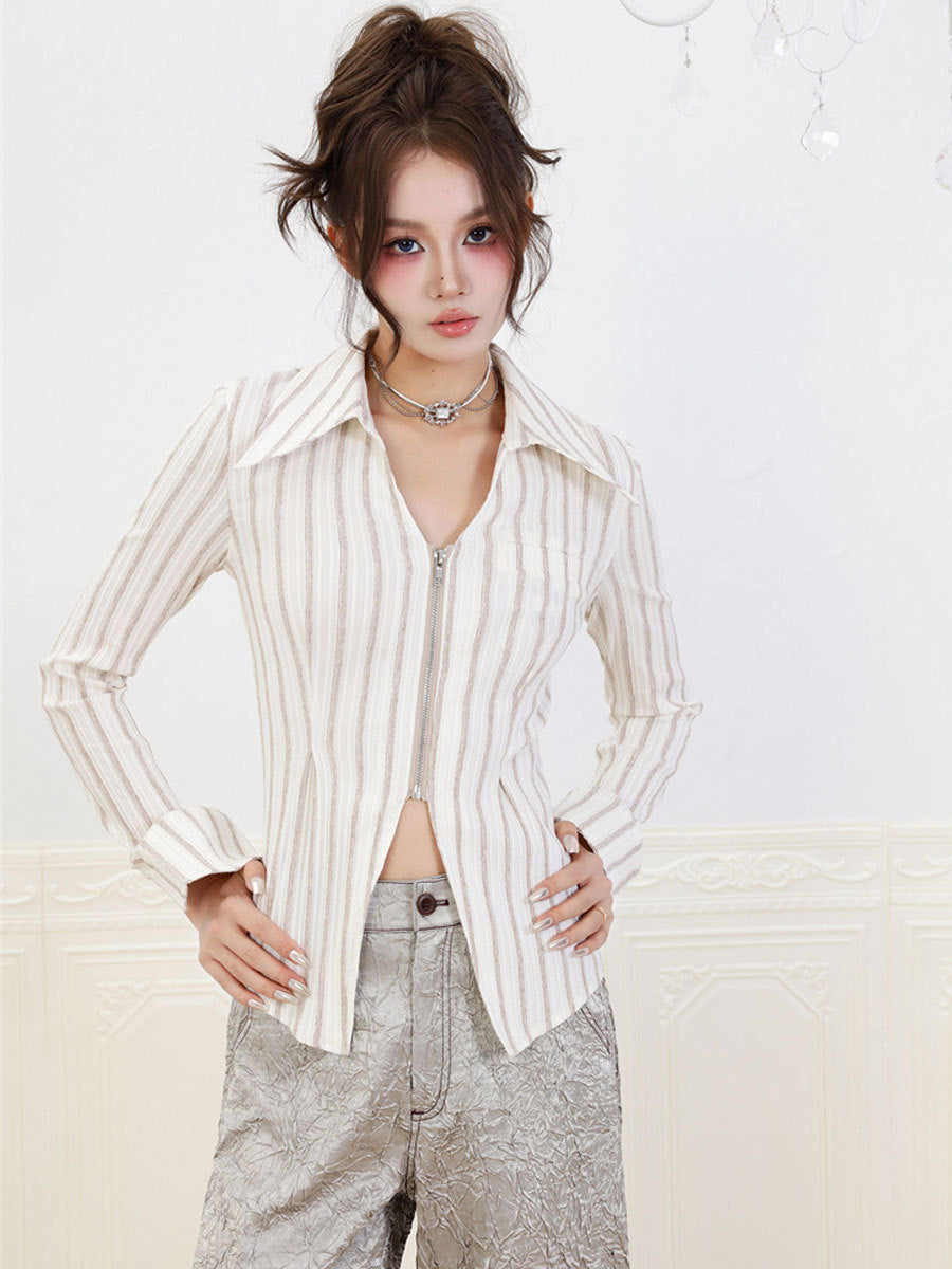 Joanne – Cardigan Slim Fit à Rayures