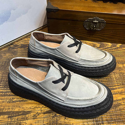 Jim – Chaussures en Cuir Végan à Enfiler avec Plateforme