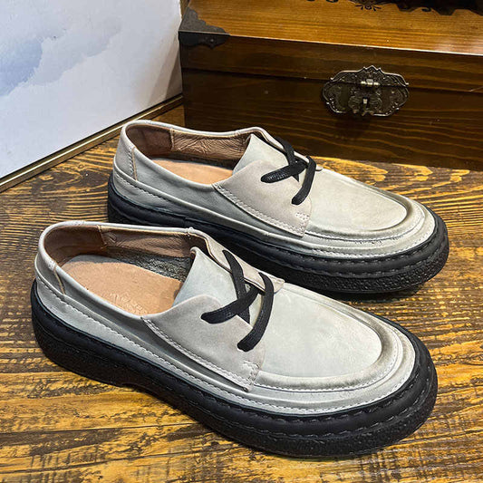 Jim – Chaussures en Cuir Végan à Enfiler avec Plateforme