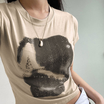 Andrea – T-shirt Slim à Graffiti