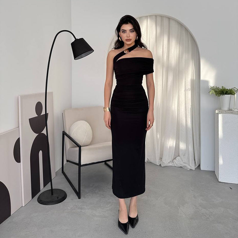 Jessie – Robe Slim-Fit à Épaule Asymétrique