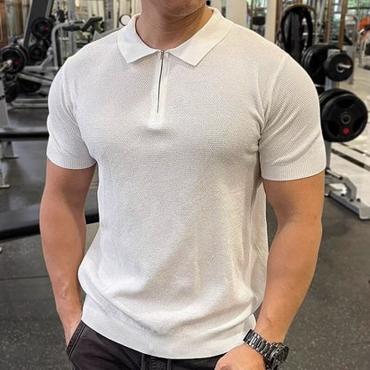Terence – Polo Sport Décontracté à Fermeture Éclair pour Hommes