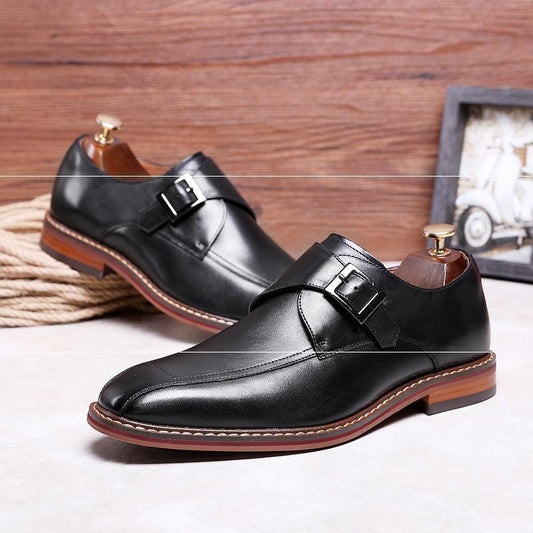 Damien – Chaussures Monk à Bout Carré en Cuir Vegan pour Homme