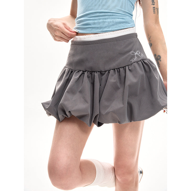 Lauren – Jupe Chiffon Évasée Taille Haute Été