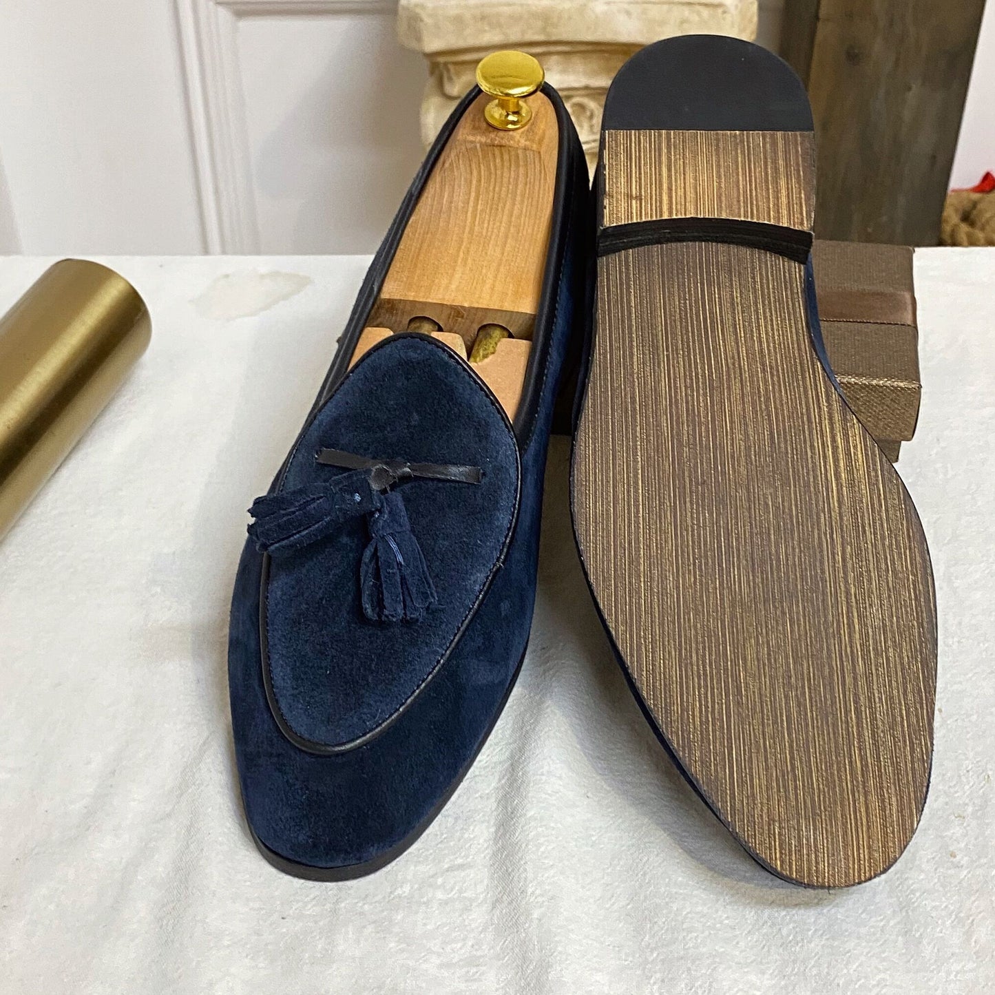 Jay – Mocassins Mode à Enfiler en Daim Premium