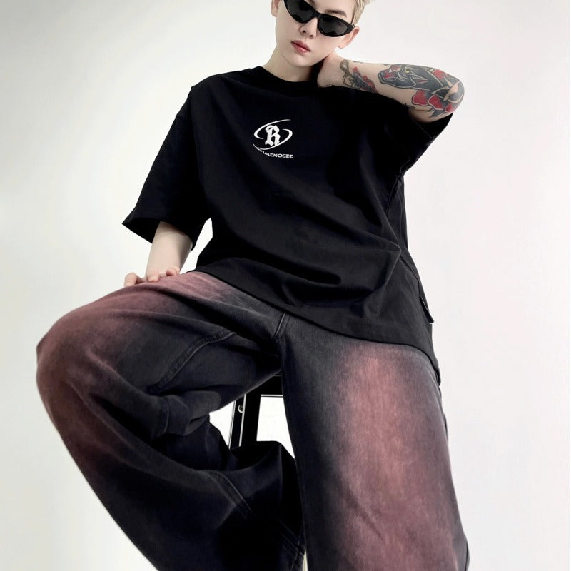 Jay – Jean Rouge Noir Décoloré