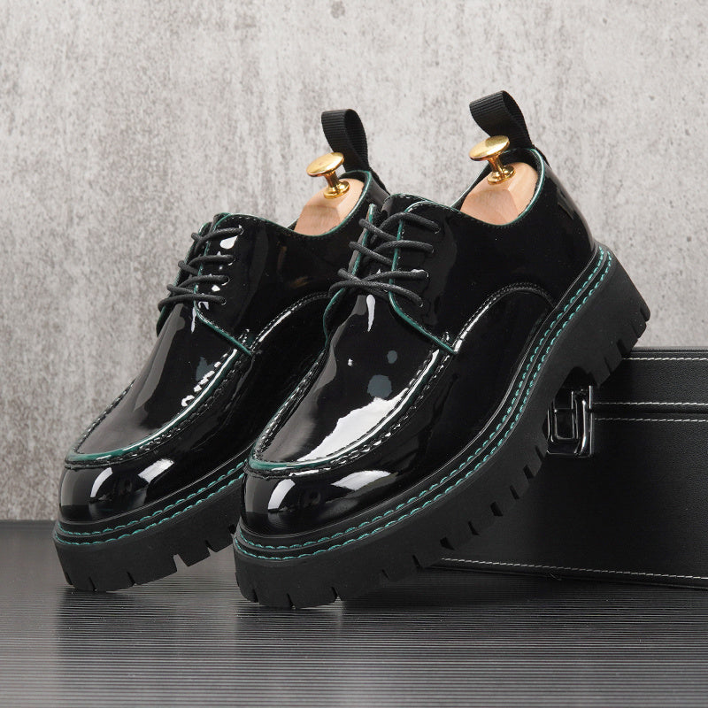 Rhys – Chaussures Casual Rétro Britanniques avec Semelle Épaisse