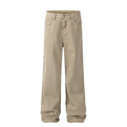 Anton – Pantalon Décontracté Khaki à Jambe Droite