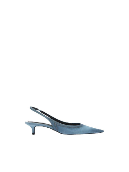 Francesca – Talons hauts en denim bleu