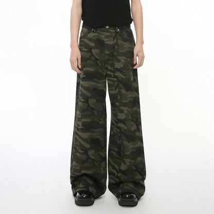Gavin – Jean Camouflage Large à Jambes Droites
