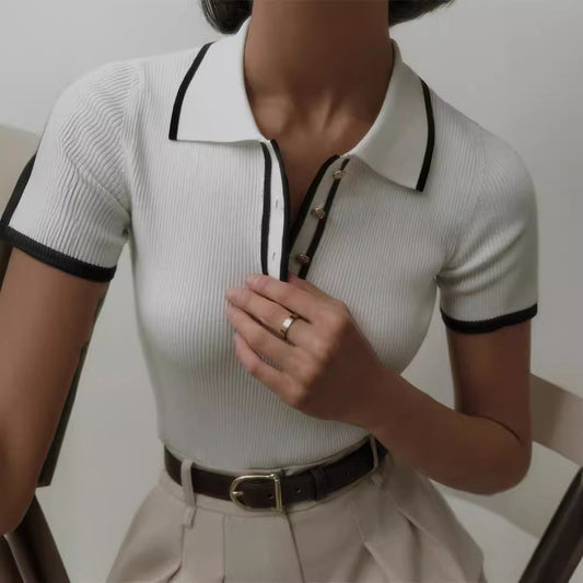 Brenda – Polo Élégant à Manches Courtes