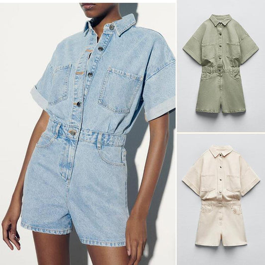 Imogen – Combinaison Multicolore en Denim