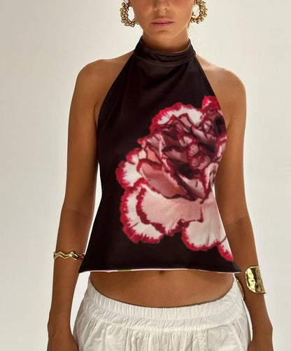 Lucy – Haut Élégant à Col Halter pour Femmes