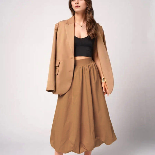 Anna – Jupe Bouffante de Style Commute Printanier
