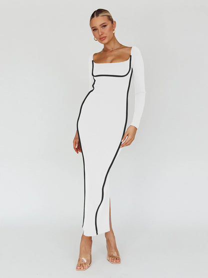Carly – Robe Élégante à Agencement de Couleurs