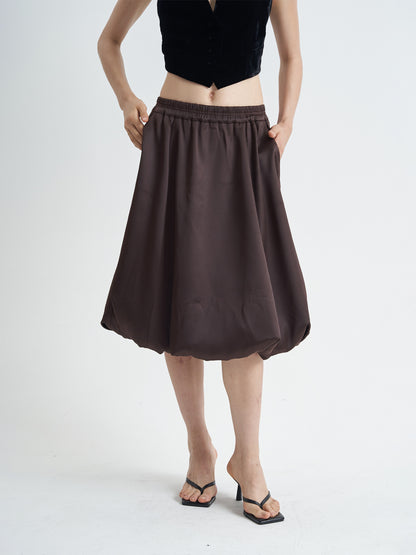 Stéphanie – Jupe Évasée Taille Haute mi-longue