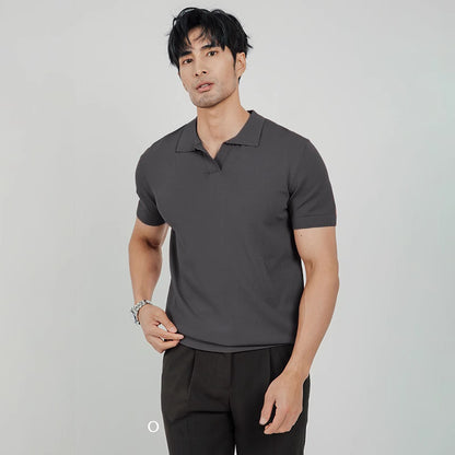 Desmond – Polo en maille à col pour homme